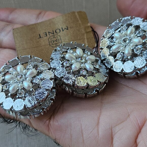 Monet Girls Bracelet PEARLS Forever Stretched Wrist Band Fashion Jewelry - Picture 10 of 15